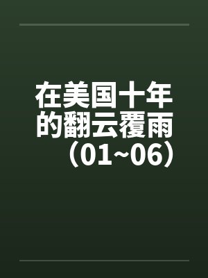 在美国十年的翻云覆雨（01~06）